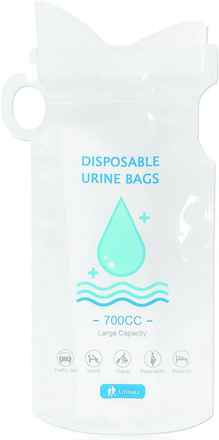 10 Pcs Disposable Urine Bags 700ml Pee Bags for Women Men Kids, Outdoor Emergency Urinal Toilet Pee Bags for Camping Travel Traffic Jam-10 Pack