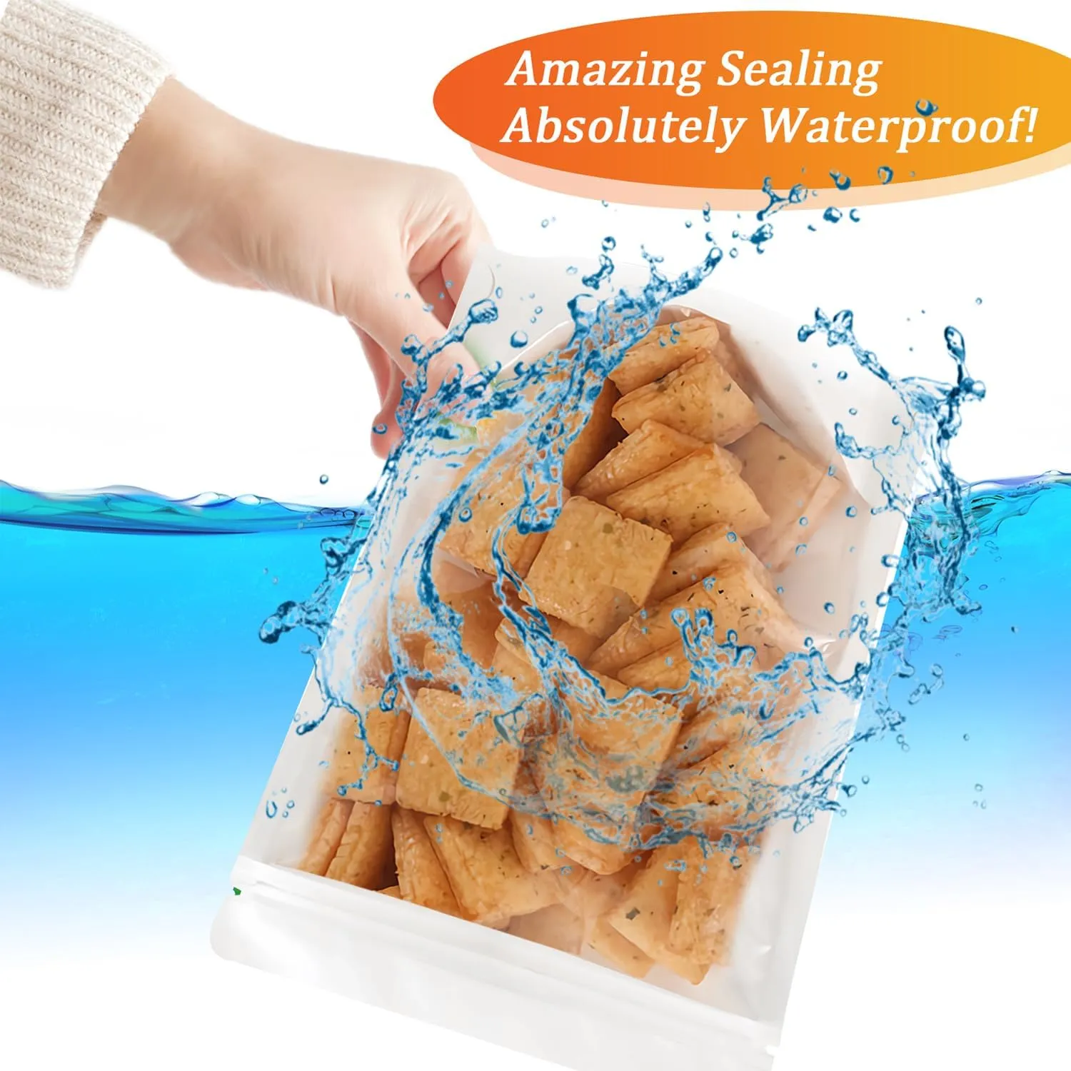 100 PCS Resealable Packaging Bags for Small Business，Kraft Bags With Window Clear Fornt Heat Seal Sealable 4.7"X7.9"Paper Ziplock Stand Up Pouches Nut Bag Coffee Cookie Herb Food Bakery Storage