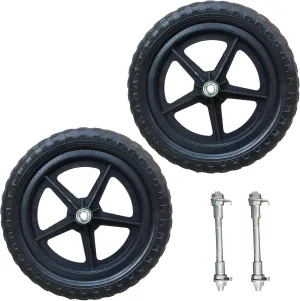 11 inch Balance Bike Replacement Wheel Non Inflatable EVA Foam Balance Bike Wheels Compatible with Strider (Black, 1 Pair)
