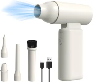 2 in 1 Air Duster Inflator, Electric Air Duster with Brushless Motor Rechargeable Cordless Air Blower for PC Keyboard Washing Swim Rings Inflation (2)