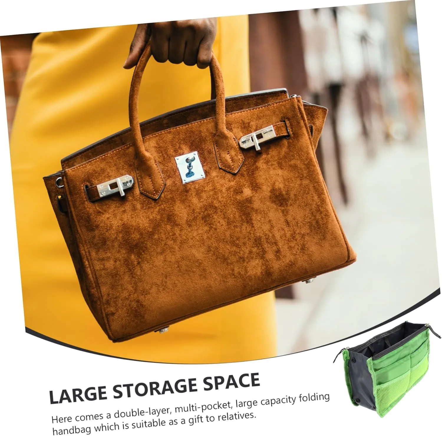 2 pcs Toiletry Bag Travel Liner Useful Handbag Double-Deck Practical Multipurpose Sundries Nylon, Greenx3pcs, 28X10X17CMx3pcs
