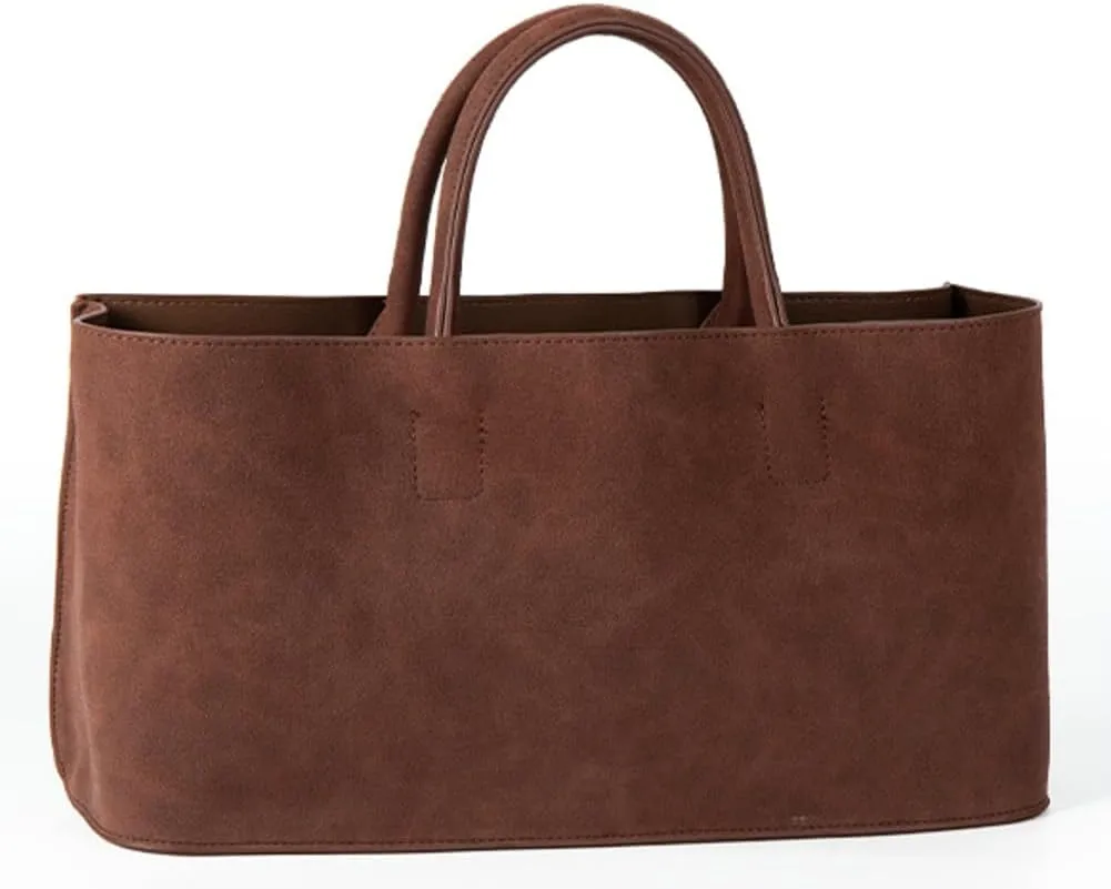 2 Pcs Trendy Suede Crescent Underarm Shoulder Bag Women Slouchy Satchels Crossbody Purse Top-handle Travel Tote Handbag