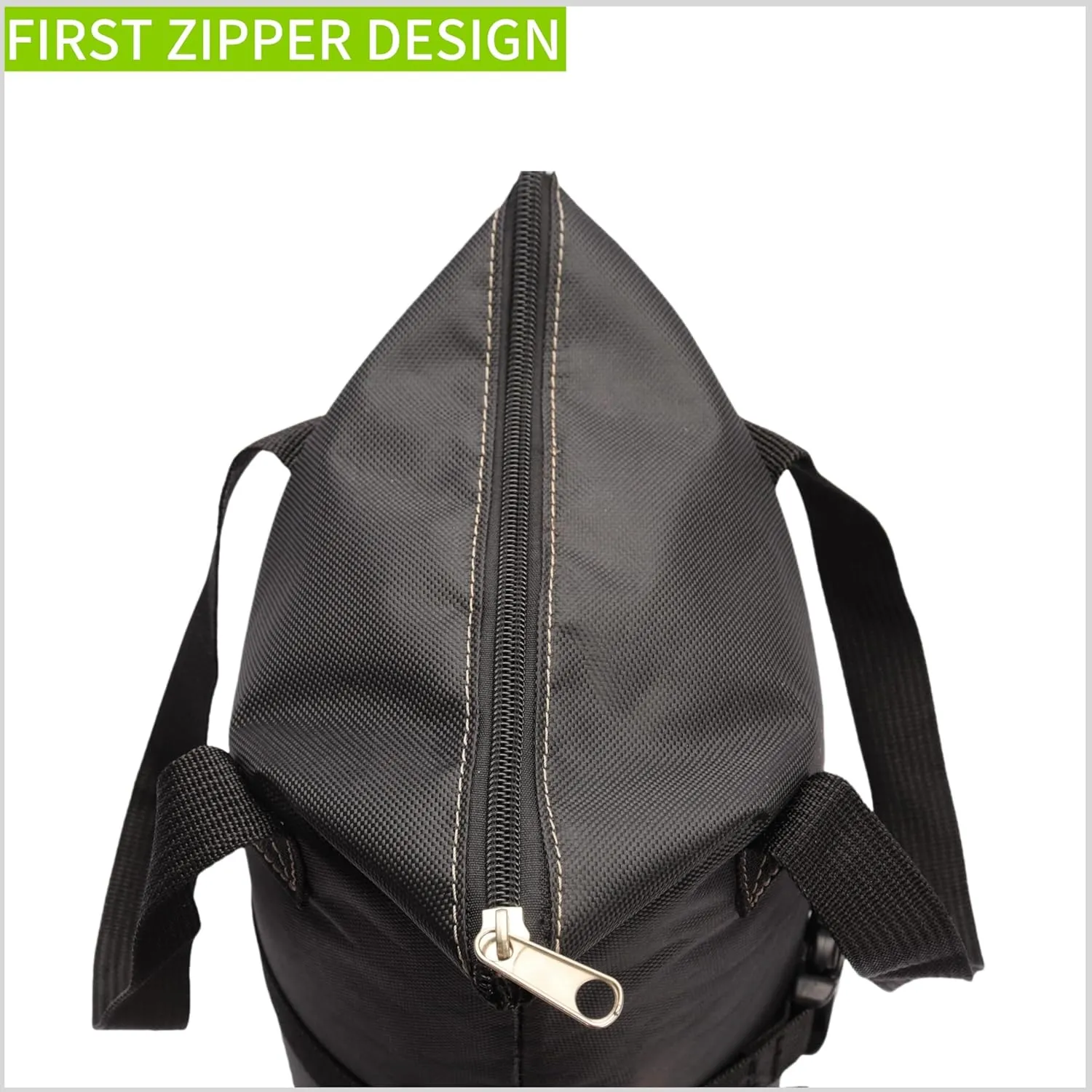 200 LBS Extra Large Sand Bags for Canopy Legs (Without Sand), Buckle Straps and Zipper Top Sandbags for Weight Set of 4 (Black)