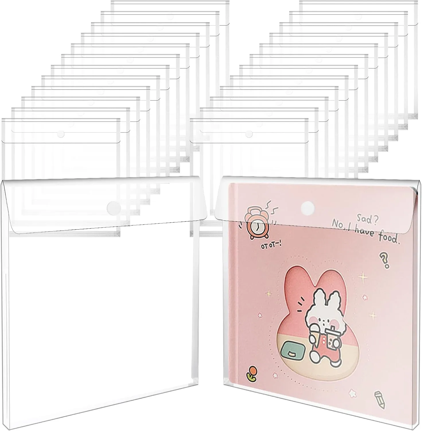 24Pcs Scrapbook Paper Storage 12 x 12 Paper Storage Top Loading Plastic Scrapbook Storage Box Clear Scrapbook Paper Organizer for Holding Scrapbook Paper Photos Vinyl Sheets Files