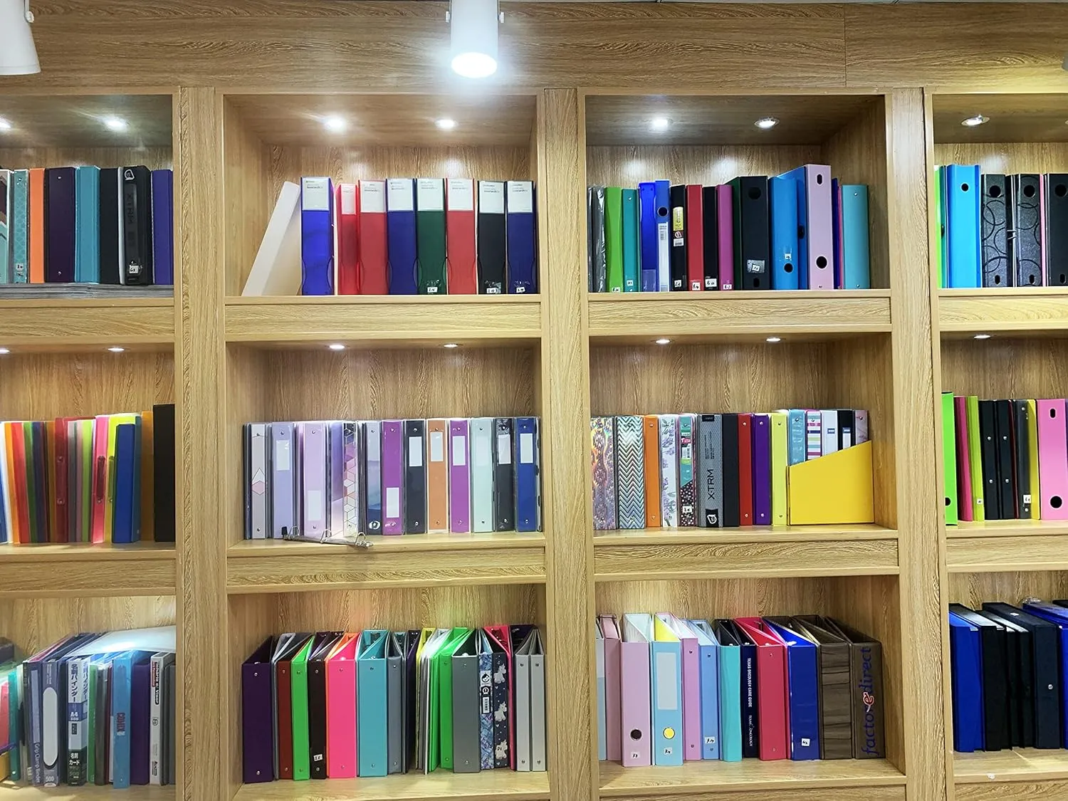 3 Ring Binders,1“ Slant D Ring Biner,One Touch Open D Ring,View Binders with Interior Pockets,Colorful,6 Pack