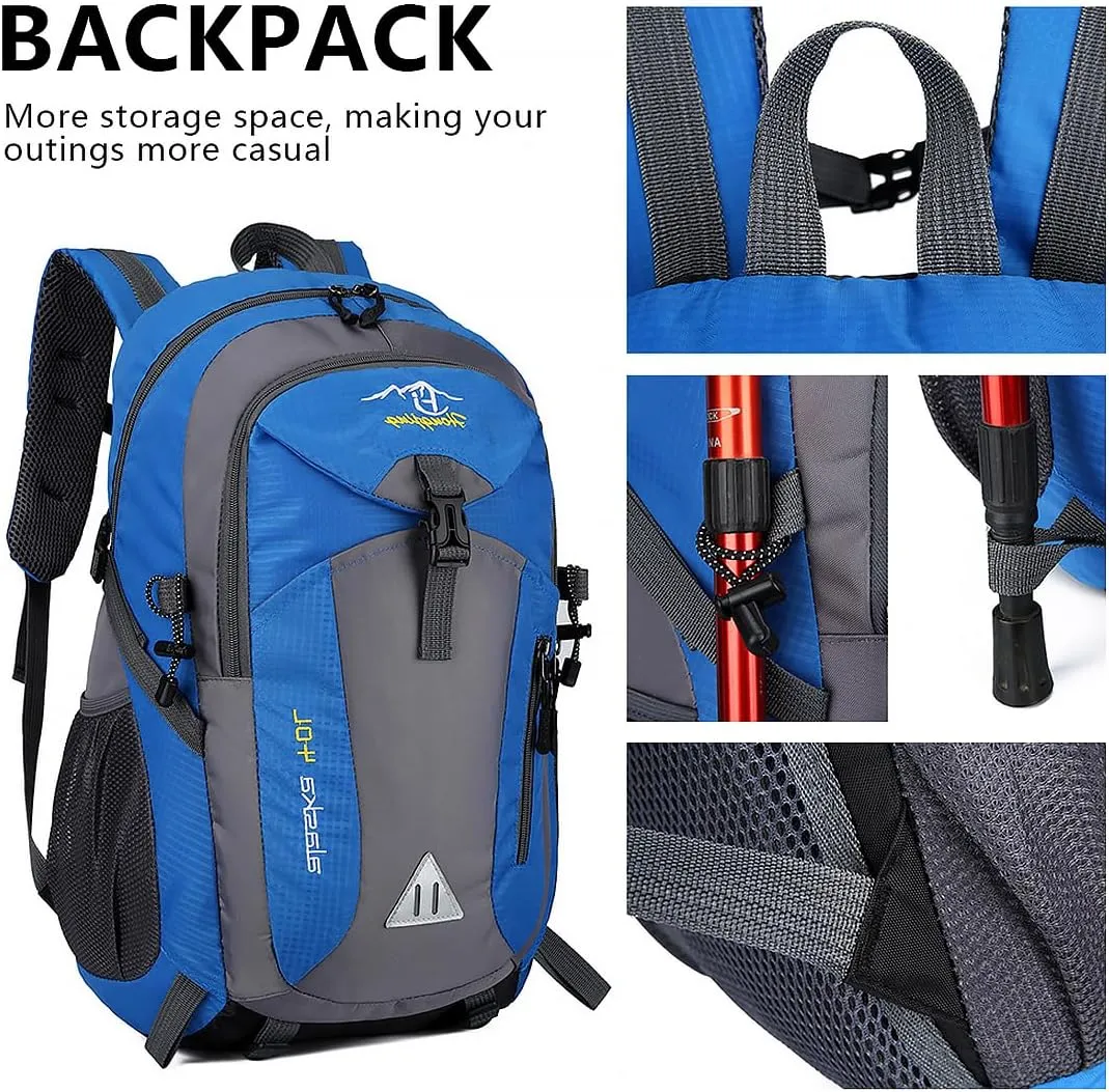 40L Hiking Backpack Lightweight, Camping Backpack, Waterproof Hiking Daypack, Outdoor Trekking Travel Backpacks for Men Women, Dark Green