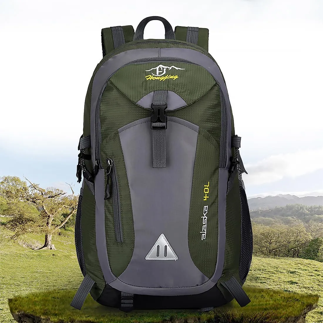 40L Hiking Backpack Lightweight, Camping Backpack, Waterproof Hiking Daypack, Outdoor Trekking Travel Backpacks for Men Women, Dark Green