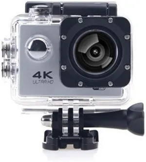4K Action Camera with WiFi, HD Waterproof Sports Camera, Underwater Diving Camcorder with Remote Control, Wide Angle Lens, for Outdoor Adventure and Extreme Sports (Grey)
