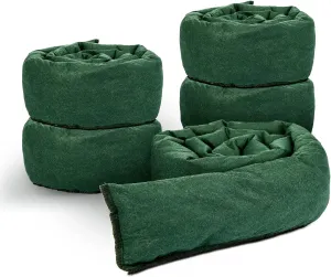 5 Pcs Water Barrier 5 ft x 6.5 Inch Flood Barriers for Home Reusable Absorbent Flooding Prevention Barriers Sandless Sandbags for Home Door Garage Basement