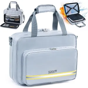 5200 Fireproof Document Organizer - Large Fireproof Bag with 20 Pockets - Locking Folder Safe for Home & Office Documents
