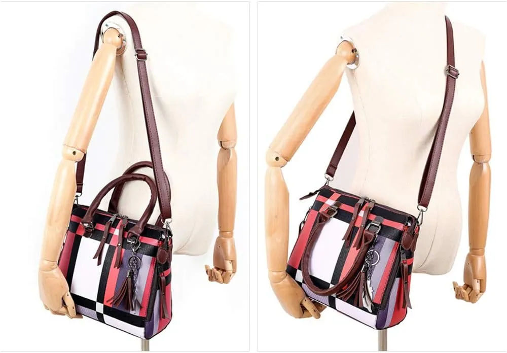 6 Pcs Women Handbags PU Leather Shoulder Bags Casual Tote Bag Composite Messenger Bag