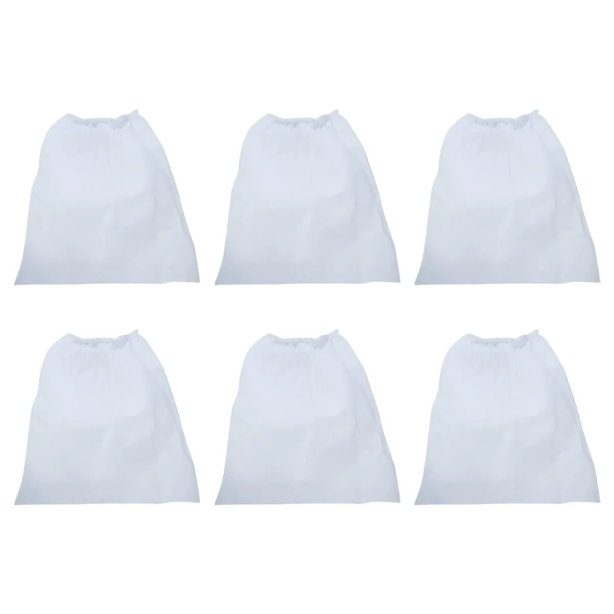 6pcs White Nail Art Vacuum Cleaner Dust Bag for Manicure Set Easy Clean Non-woven Fabric Nail Dust Collector