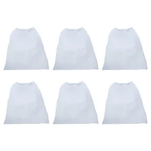6pcs White Nail Art Vacuum Cleaner Dust Bag for Manicure Set Easy Clean Non-woven Fabric Nail Dust Collector
