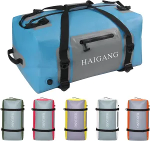70L Waterproof Duffel Bag Travel Dry Bag, Large Capacity, Adjustable Thickened Straps and Handles, Zip Closure, Air Valve, Keep Equipment Safe, Suitable for Boating Rafting Motorcycle Kayaking