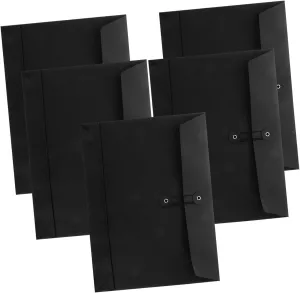 A4 Card File Envelopes Pocket Envelopes 5 Pack Kraft Paper for Office Mailing Travel Documents Organizer