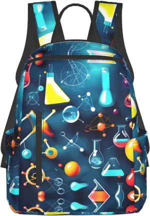 Abstract Science Chemistry Print Lightweight Backpack, Travel Bookbag College Bag,Laptop Backpack For Men Women