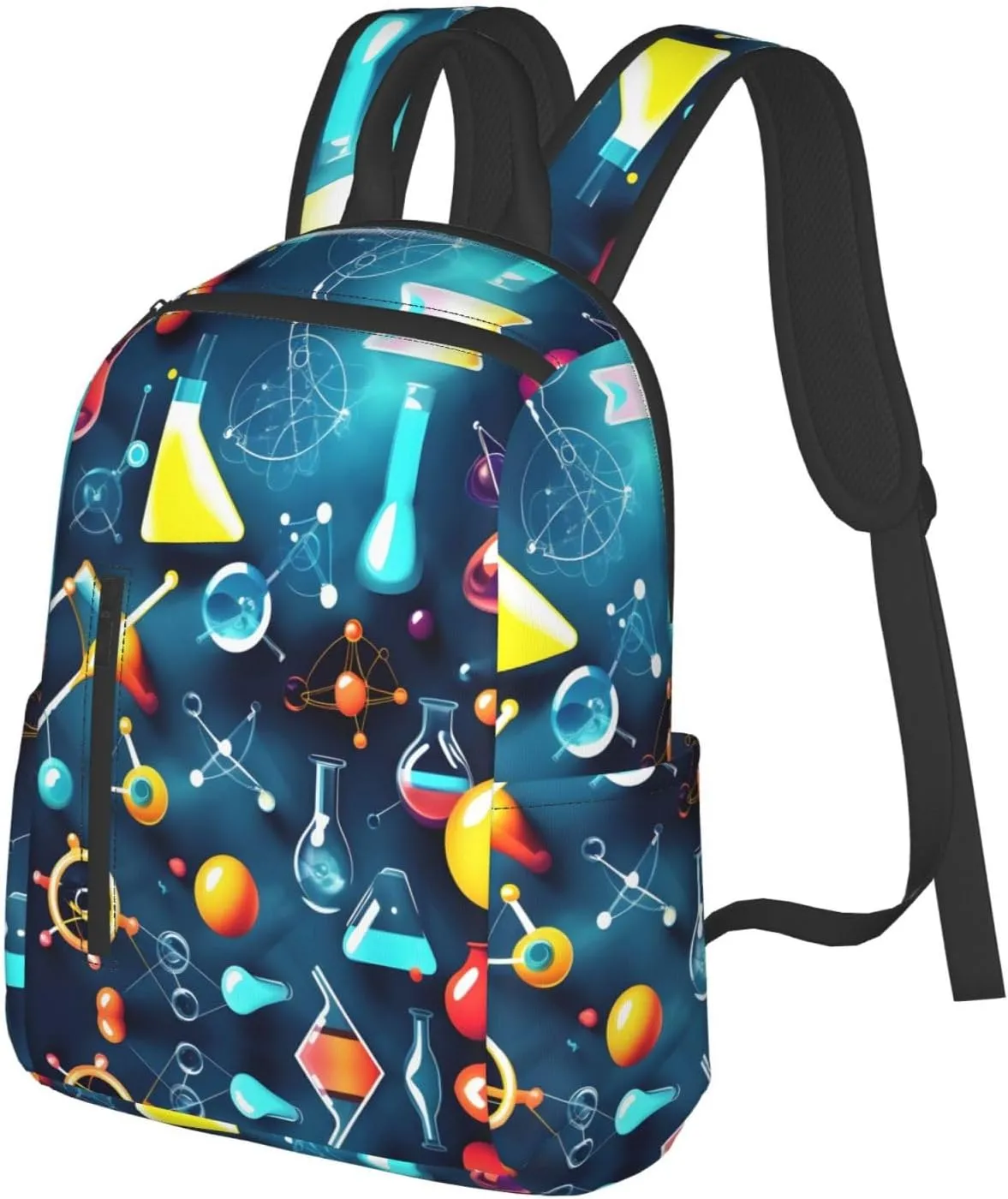 Abstract Science Chemistry Print Lightweight Backpack, Travel Bookbag College Bag,Laptop Backpack For Men Women