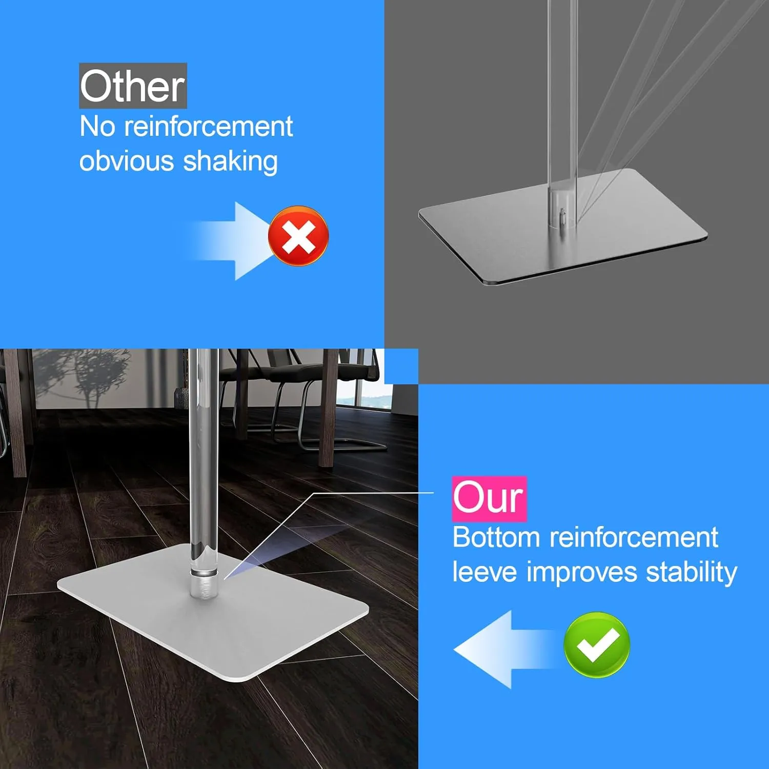 Acrylic Podium Stand,Angle Adjustable Lecterns & Podiums,Transparent Pulpits for Churches,Conference,Speeches,Weddings,Classroom,Concert,42.3" H Professional Presentation Podiums