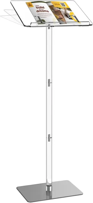 Acrylic Podium Stand,Angle Adjustable Lecterns & Podiums,Transparent Pulpits for Churches,Conference,Speeches,Weddings,Classroom,Concert,42.3" H Professional Presentation Podiums