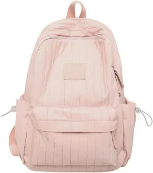 Aesthetic Pleated Backpack Large Capacity Casual Daypacks Travel Bag Student School Bag Versatile Backpack for Girl