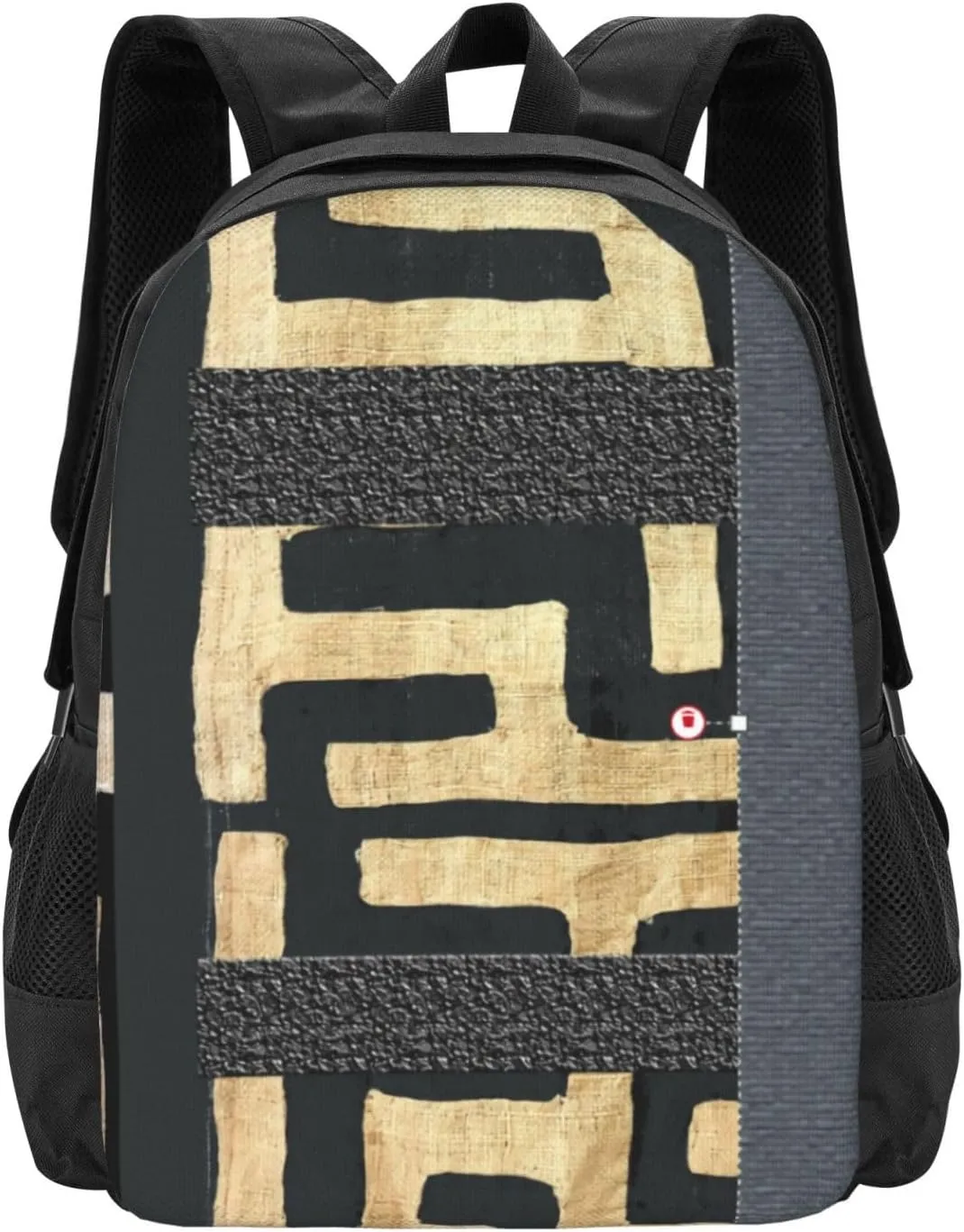 African Kuba Cloth Print Lightweight Packable Backpack Travel Casual Large Capacity Daypack Foldable Backpack For Men Women