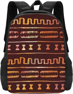 Afrocentric Tribal Motif Pattern Lightweight Packable Backpack Travel Casual Hiking Daypack Foldable Backpack For Men Women