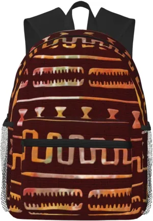 Afrocentric Tribal Motif Pattern Lightweight Packable Backpack Travel Casual Hiking Daypack Foldable Backpack For Men Women