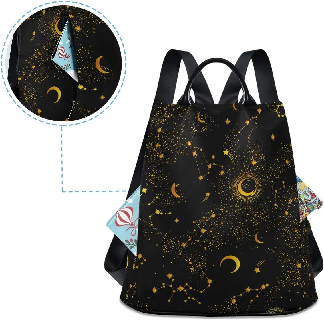 ALAZA Space Galaxy Constellation Backpack Purse for Women Anti Theft Back Pack Fashion Shoulder Bag