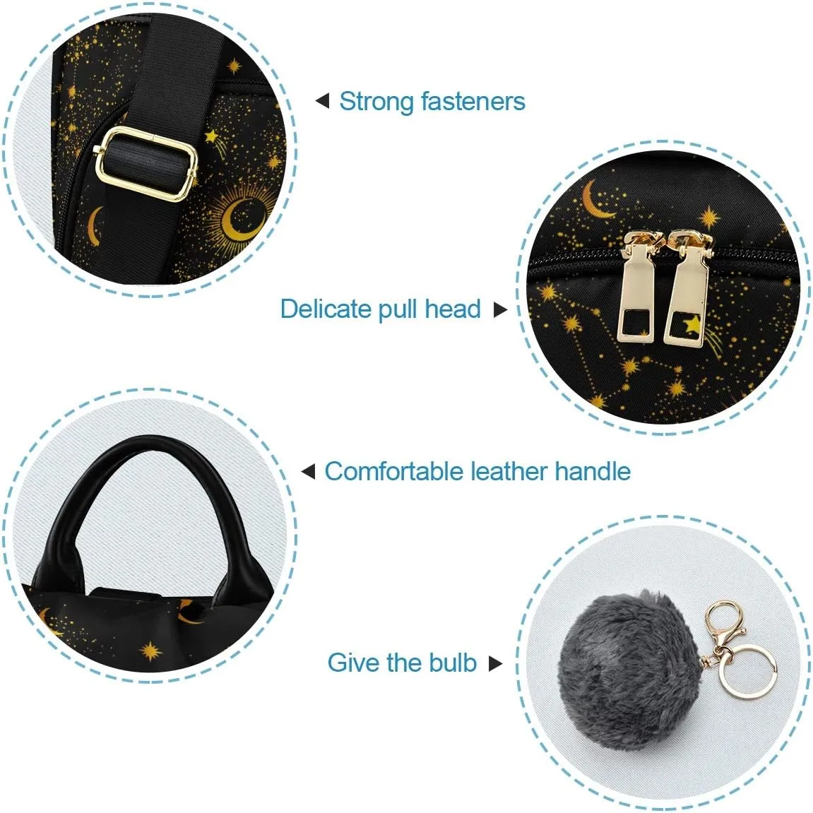 ALAZA Space Galaxy Constellation Backpack Purse for Women Anti Theft Back Pack Fashion Shoulder Bag