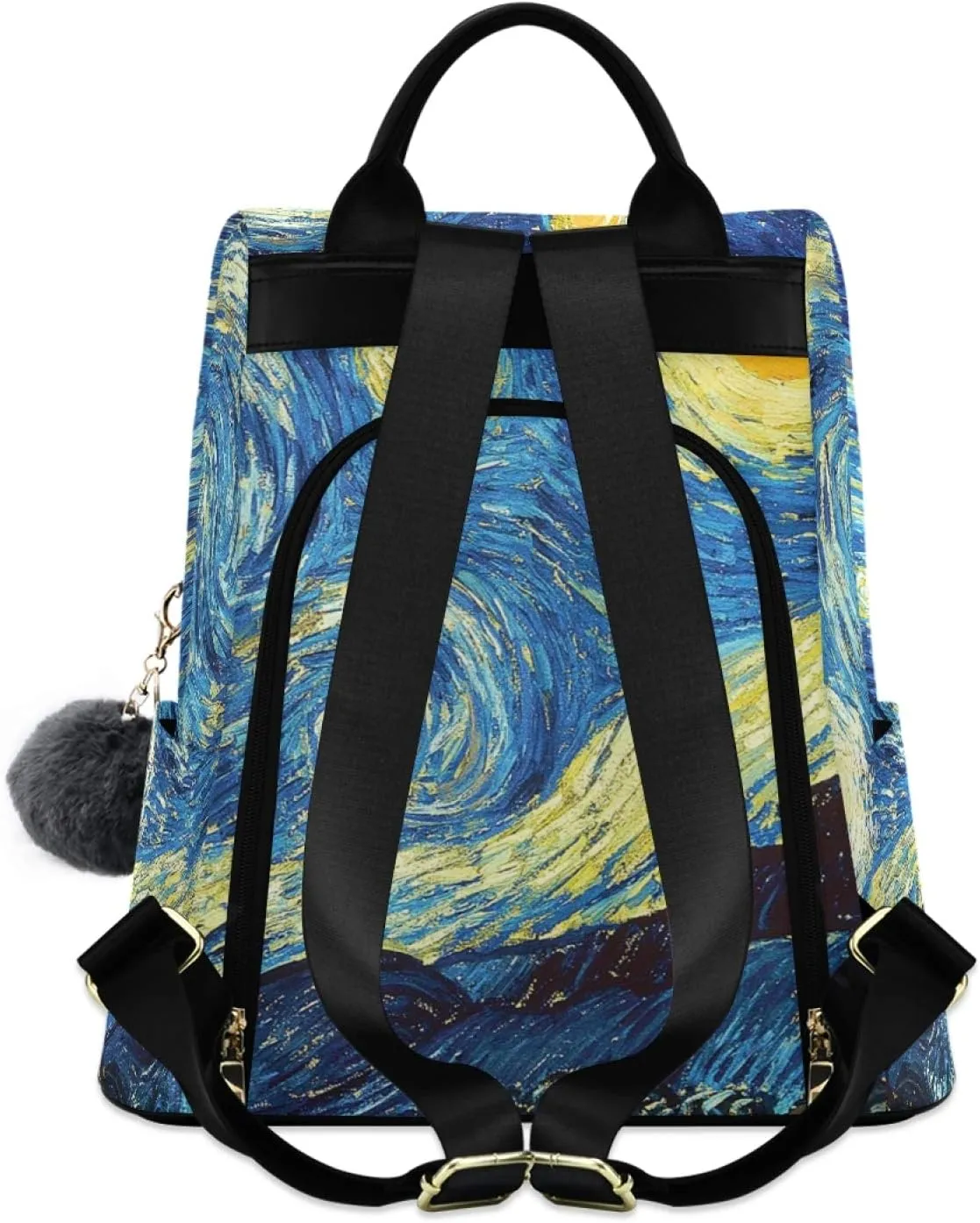 ALAZA Starry Night Sky Van Gogh Backpack Purse for Women Anti Theft Fashion Back Pack Shoulder Bag