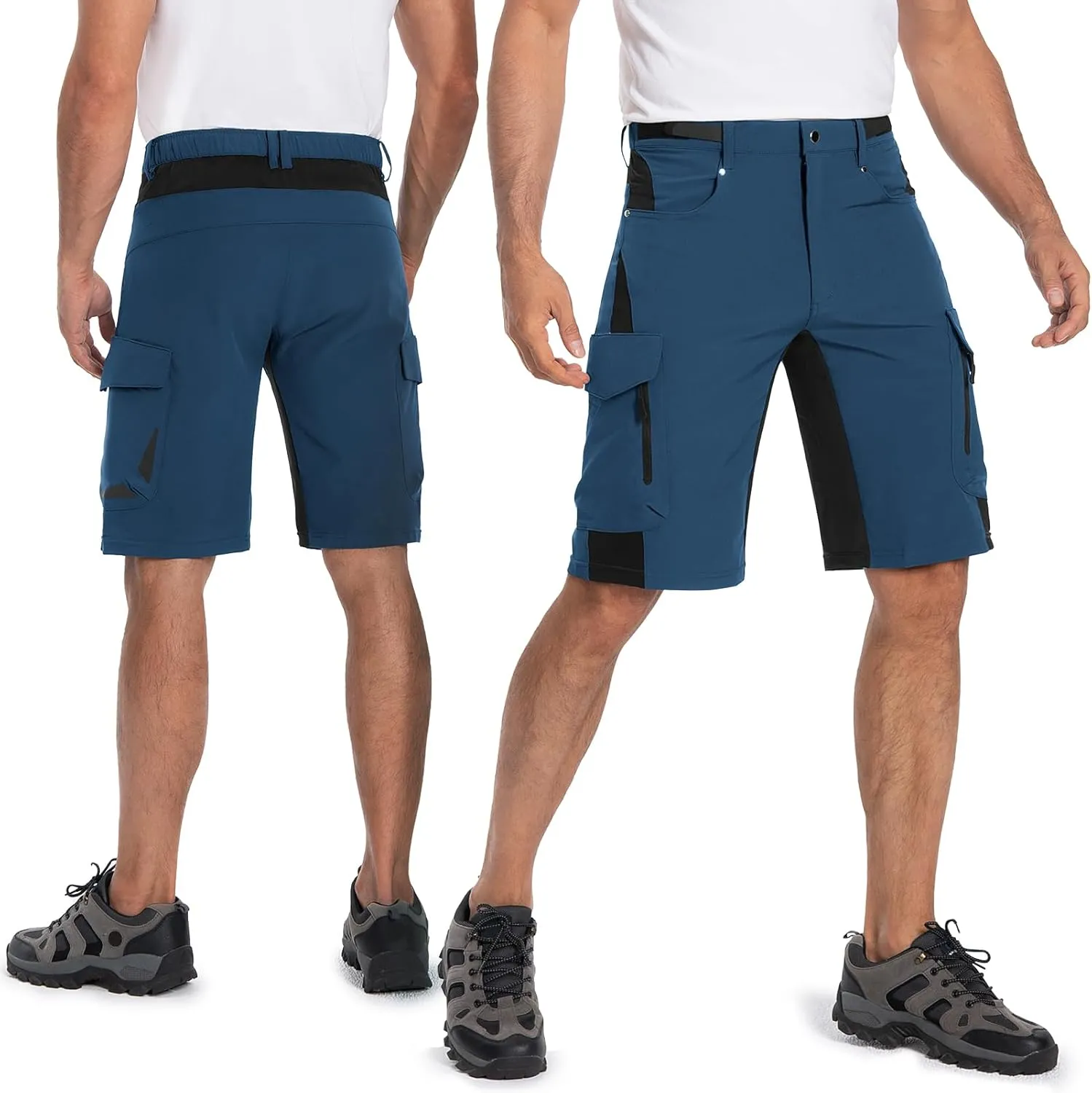 Ally Mens Mountain Bike Shorts 4D Padded Bike Shorts Baggy Cycling Biking Bicycle Biker Shorts Loose-fit with 6 Pockets