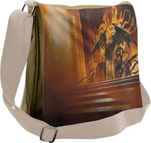 Ambesonne Gothic Messenger Bag, Dark Fiction Emblem, Unisex Cross-body