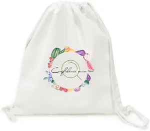 Ambiguous Contrary Trust Deception Canvas Fabric Vegetable Fruit Folding Cinch Bag