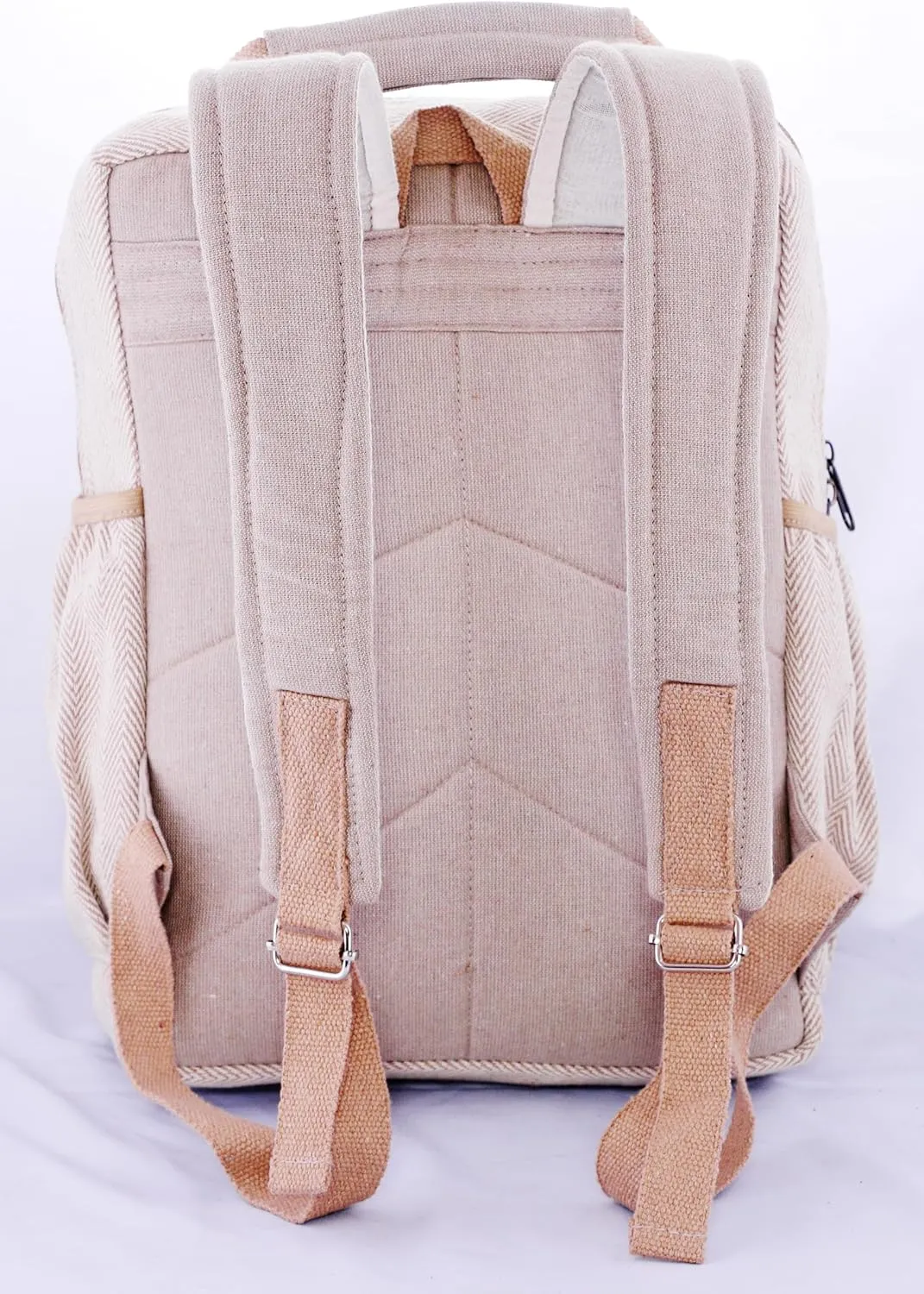 Anitya Hemp Backpack, Multi-Functional Pockets, Eco-Friendly, Unisex, Hiking Daypack, Durable Rucksack (AHLB05)