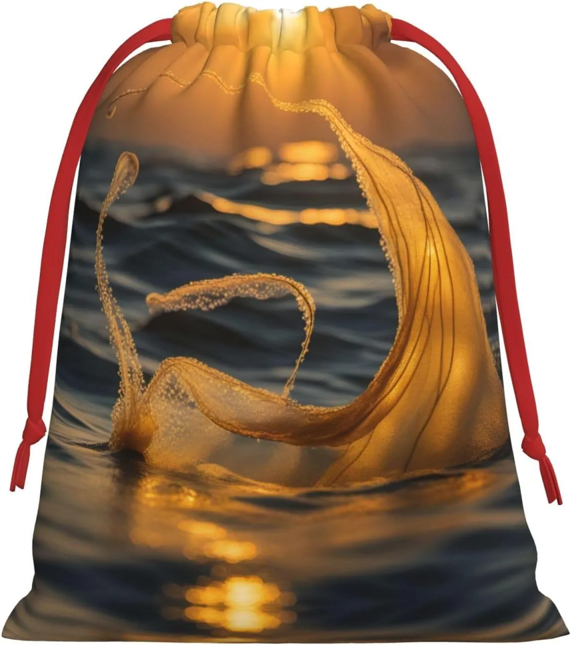 AOLXDE Mermaid Tail Christmas Drawstring Bags Party Favor Bags Reusable Candy Goody Bags Wedding Valentine