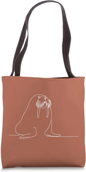 Arctic Ocean Tusk Use Social Animals Walrus Tote Bag