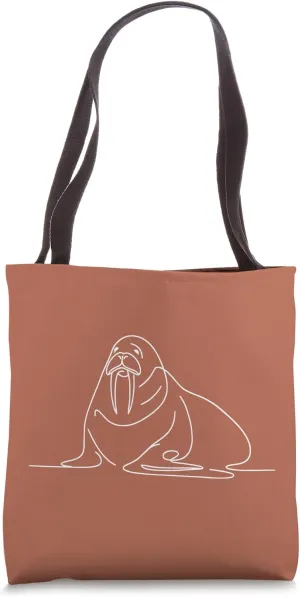 Arctic Ocean Tusk Use Social Animals Walrus Tote Bag