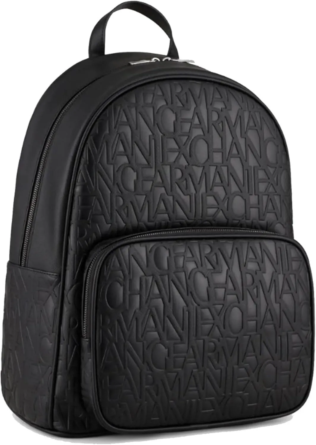 Armani Exchange Men's Allover Logo Backpack, Black, OS