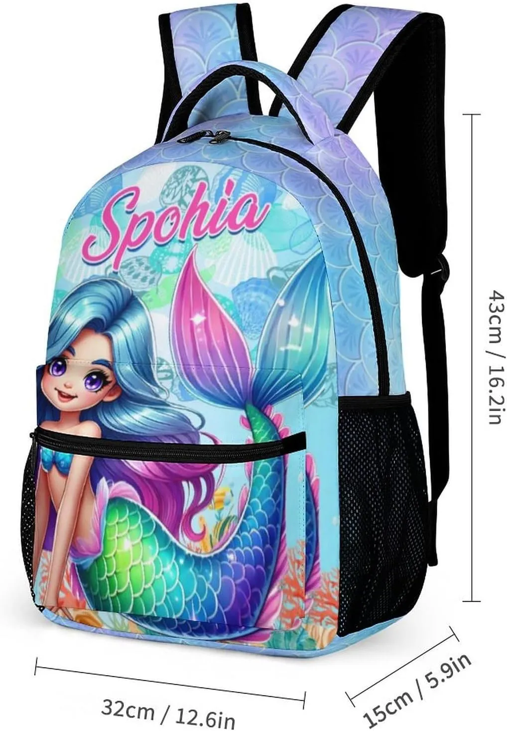 Artsadd Custom Backpack for Girls Boys Kids Name Personalized School Bag for Preschool Kindergarten Elementary Back to School Gift