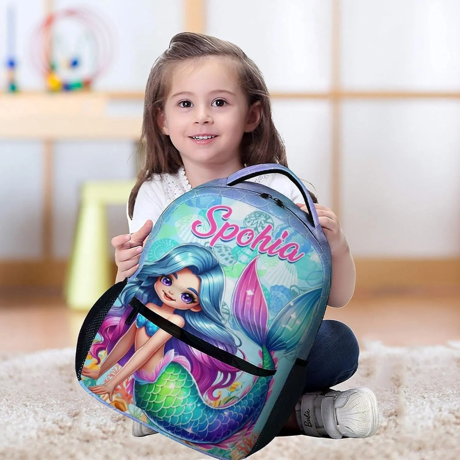 Artsadd Custom Backpack for Girls Boys Kids Name Personalized School Bag for Preschool Kindergarten Elementary Back to School Gift