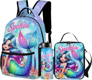 Artsadd Custom Backpack for Girls Boys Kids Name Personalized School Bag for Preschool Kindergarten Elementary Back to School Gift