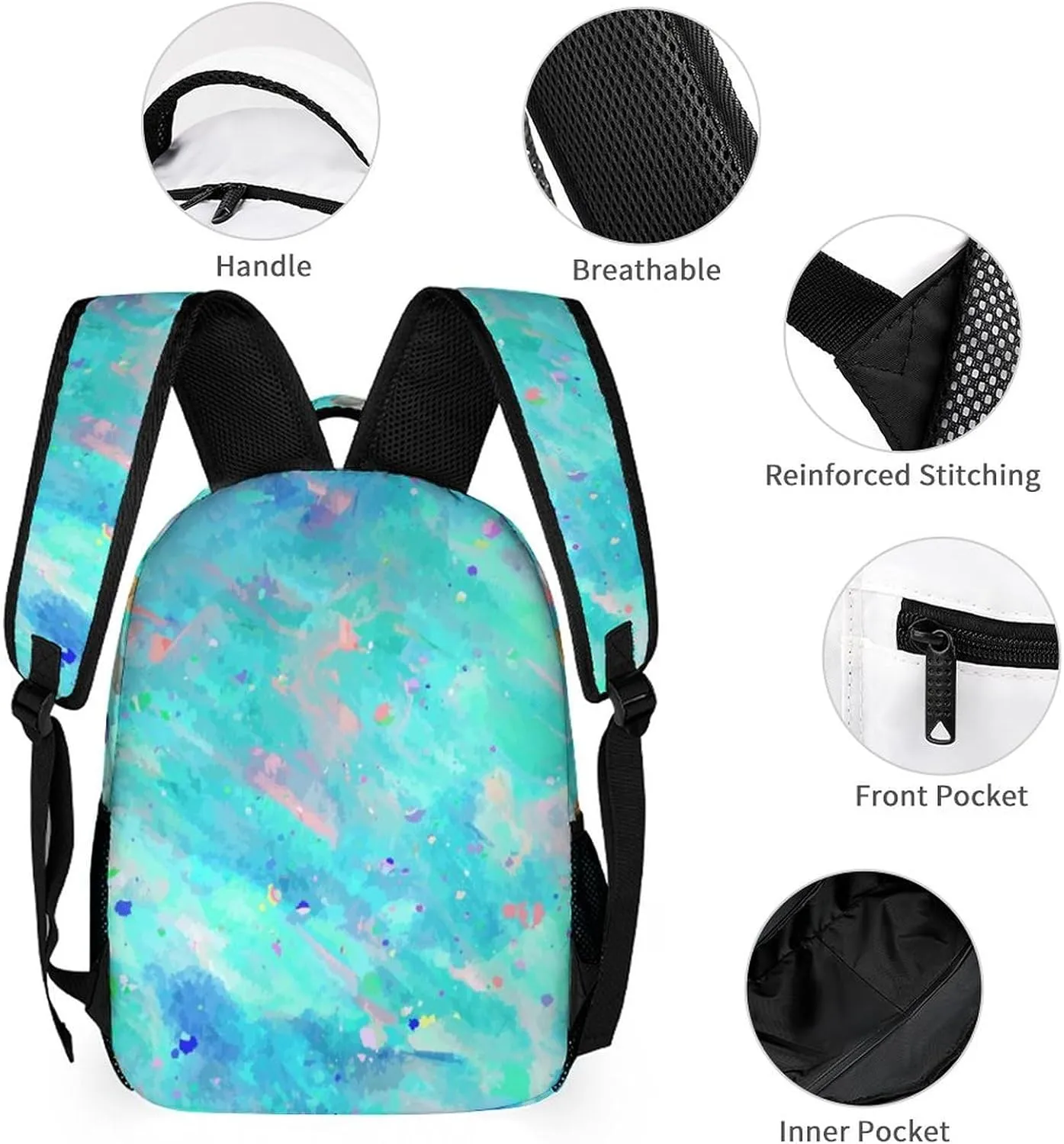 Artsadd Personalized Backpack for Girls Kids Lunch Bag Box Sets Custom Name School Bag for Preschool Kindergarten Elementary Back to School Gift for Daughter