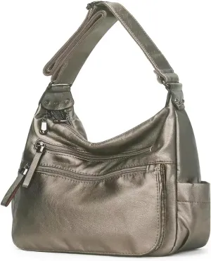 Artwell Fashion Crossbody Bag For Women Shoulder Bag Soft PU Leather Handbags Purses Multi Pocket Hobo Tote Bag