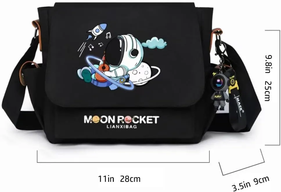Astronaut Messenger Bag for Men Laptop Bag Casual Satchel Bags Large Work Briefcase Fashion Crossbody Shoulder Handbag