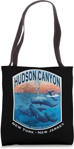 Atlantic Hudson-Canyon National Marine Sanctuary Souvenir Tote Bag