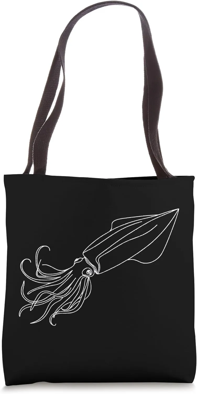Atlantic Ocean Deep Sea Large Invertebrates Giant Squid Tote Bag