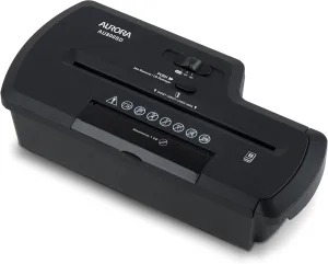 Aurora AU800SD Professional Strip Cut Paper Shredder/CD/Credit Card Shredder Without Wastebasket, 8-Sheet Strip-Cut No Basket, Black