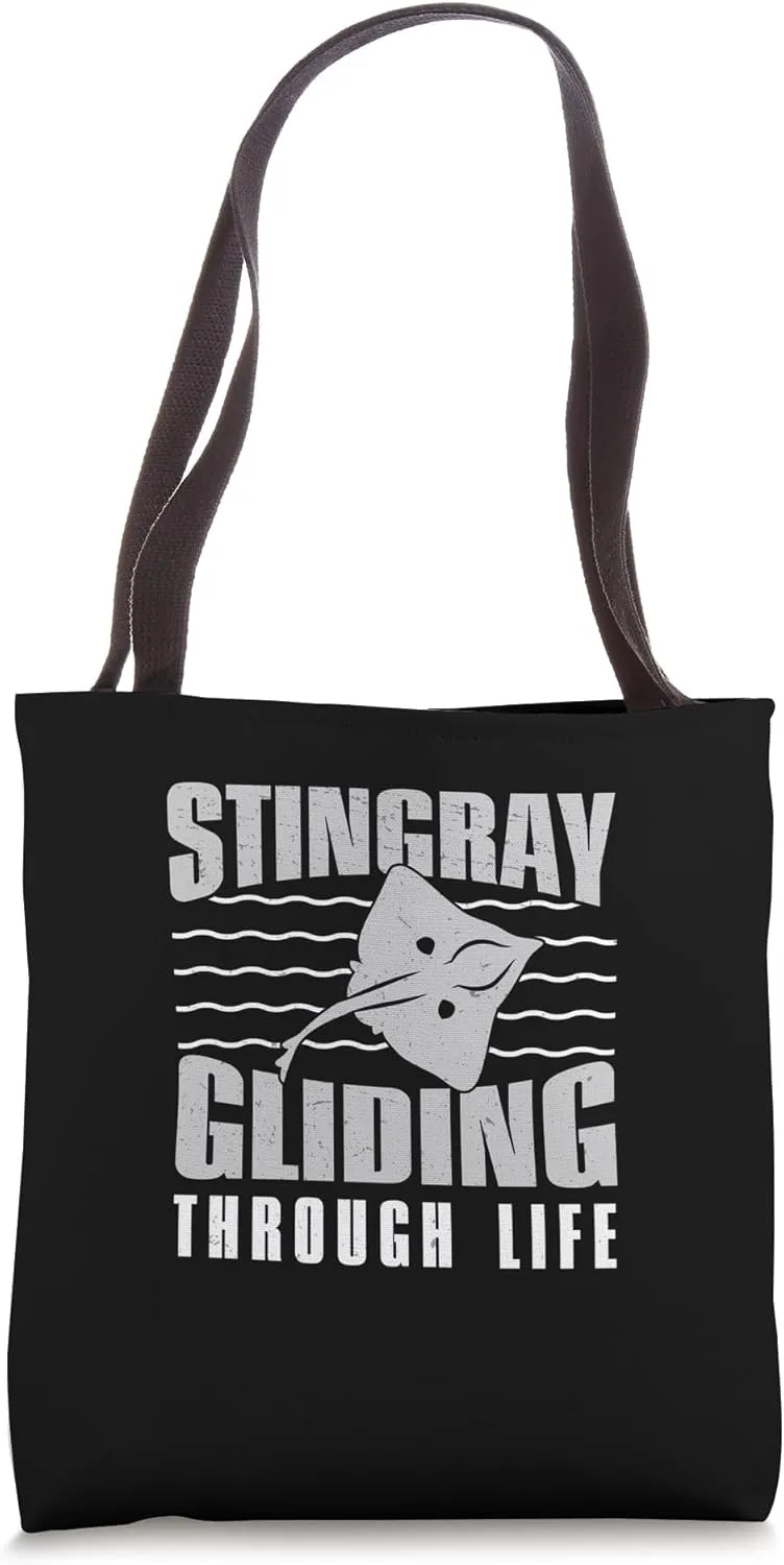 Awesome Stingray Gliding Through Life For A Marine Biologist Tote Bag