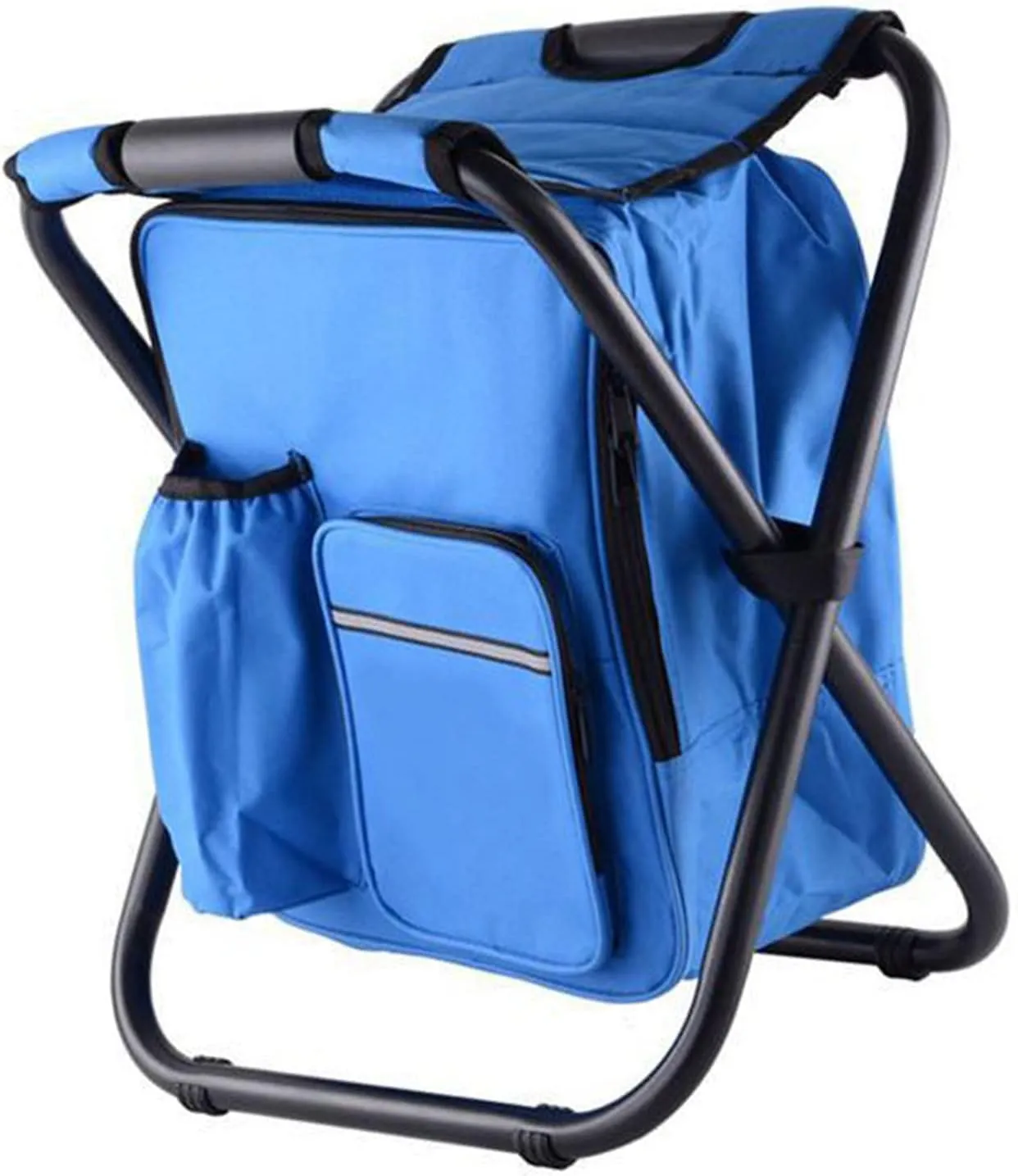 Backpack Cooler Chair Folding Camping Stool for Travel Beach Hiking Picnic, Large Capacity, Lightweight, and Wearproof