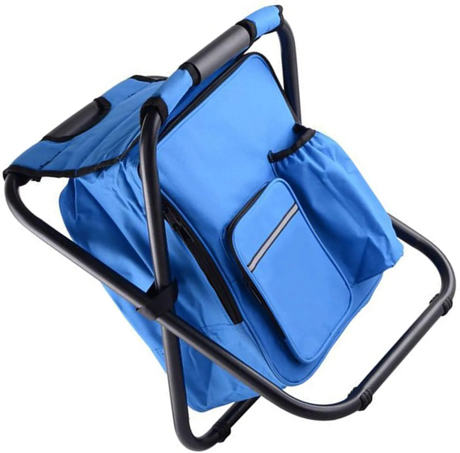Backpack Cooler Chair Folding Camping Stool for Travel Beach Hiking Picnic, Large Capacity, Lightweight, and Wearproof